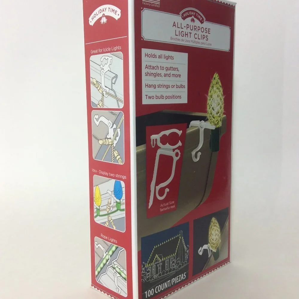 ALL Purpose Light Clips Holders Holiday 100 Pieces